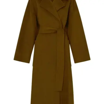 Olive Brown Longline Trench Coat