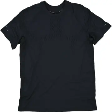 Black Textured Crew Neck Short Sleeve T-Shirt